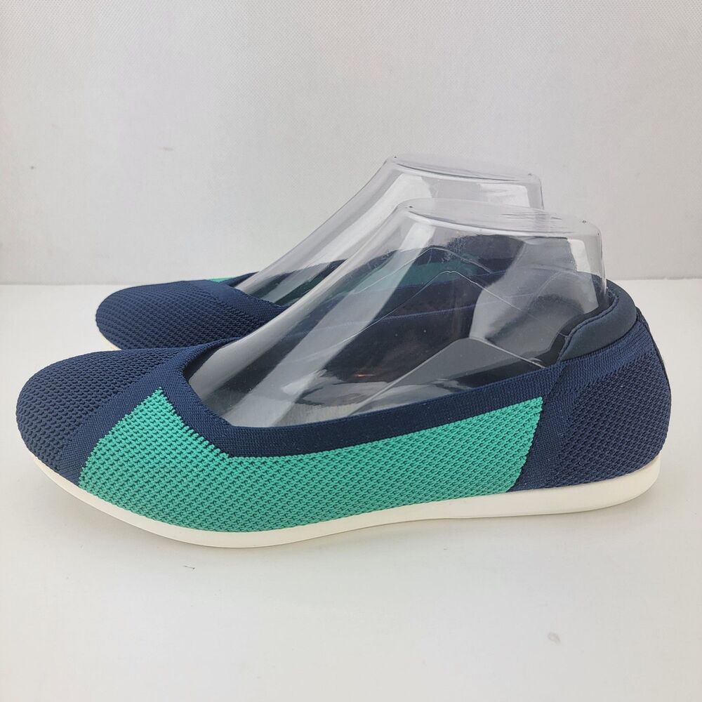 Cloudsteppers by Clarks Womens Size 7.5 WIDE Blue Slip On Ballet Flats 26798